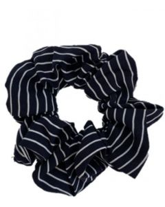 JA•NI hair Accessories - Hair Scrunchie, The Navy Striped 